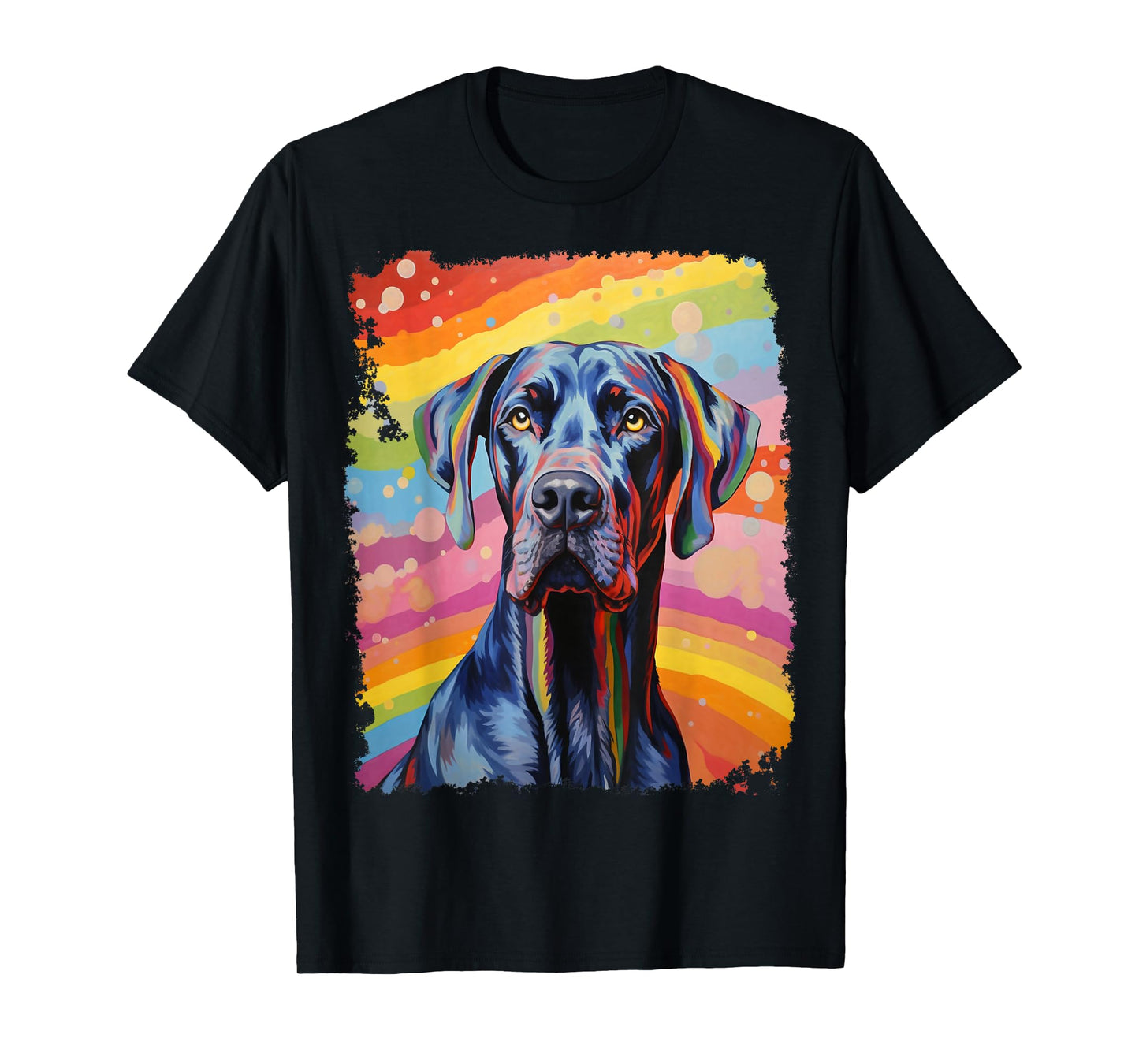 Rainbow Art Great Dane T-Shirt