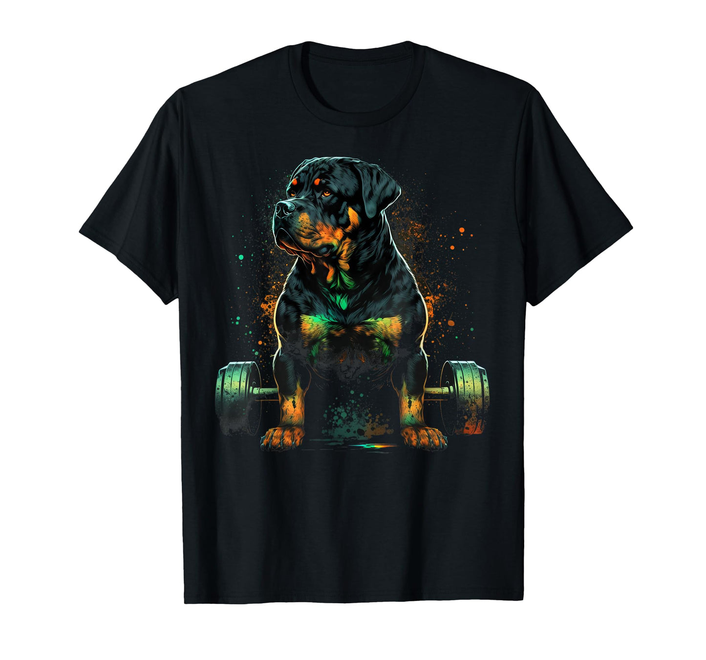 Rottweiler Weightlifting Dog Funny Fitness Gym Rottweiler T-Shirt for Men Women Kids