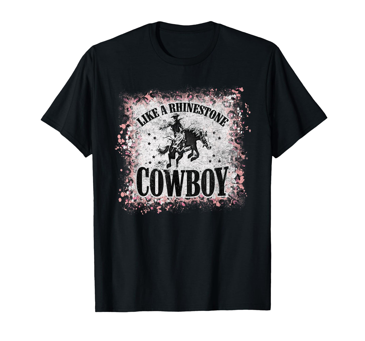 Vintage Leopard Bleached Like A Rhinestone Cowboy Horseback T-Shirt
