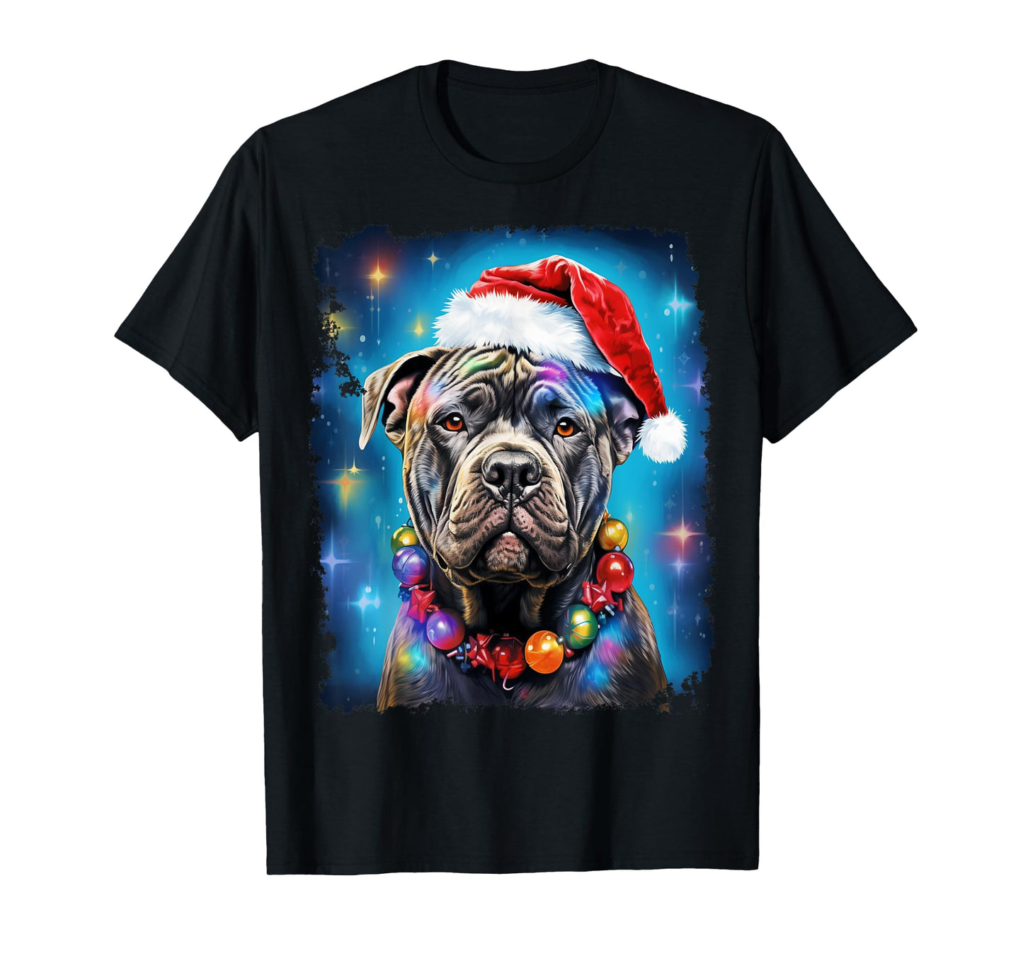 Pop Art Dog Cane Corso Christmas T-Shirt