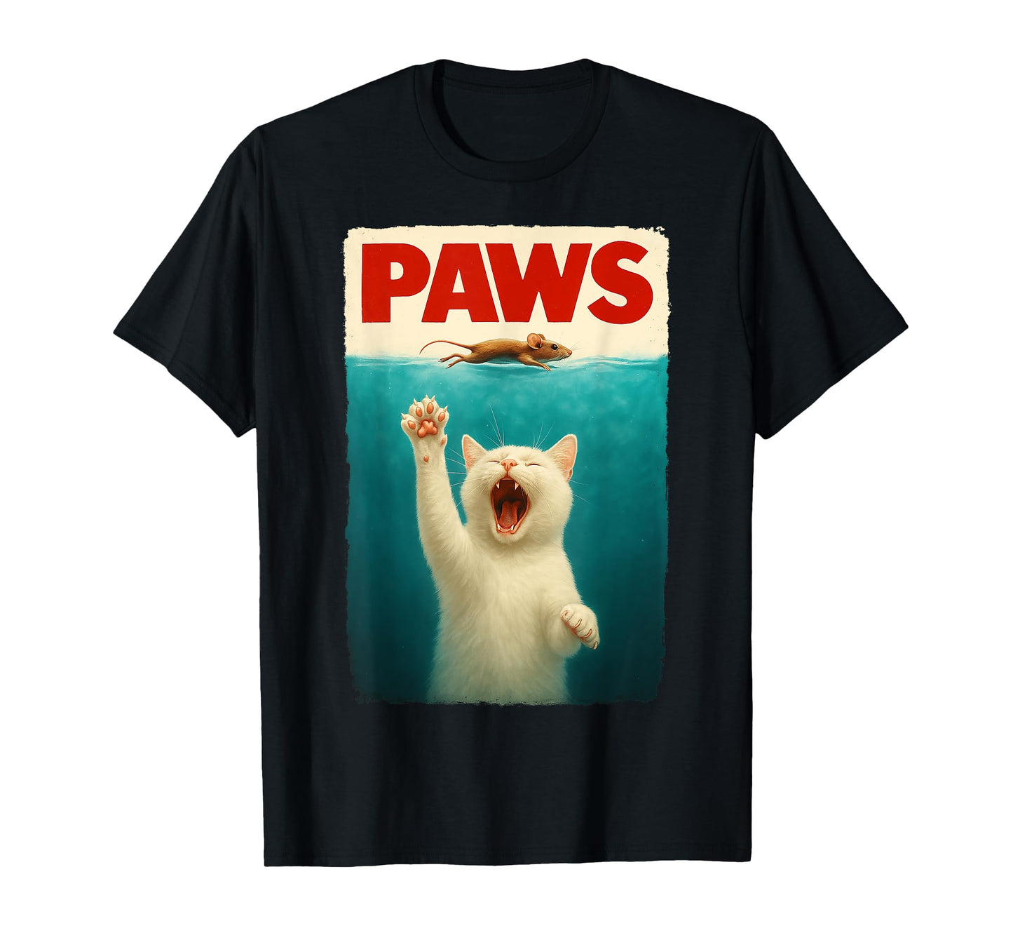 Paws Cat Mouse Funny Cat Lover Gifts For Men Women Boy Kids T-Shirt