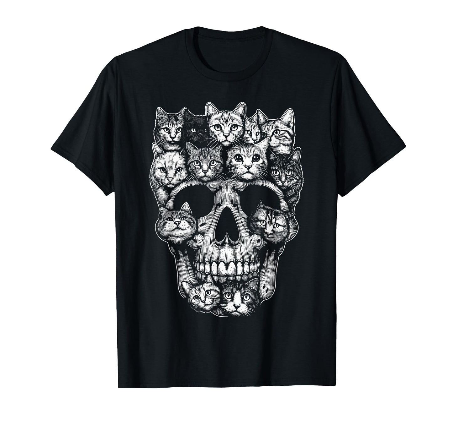 Cat Skull Skeleton Kitty Halloween Costume Cat T-Shirt