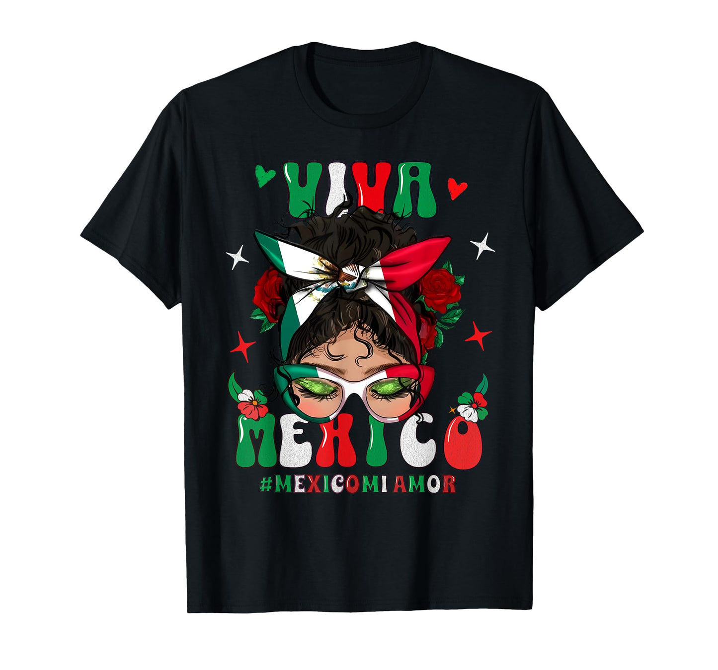 Viva Mexico Apparel Mexican Flag Kids Girl Women Pride T-Shirt