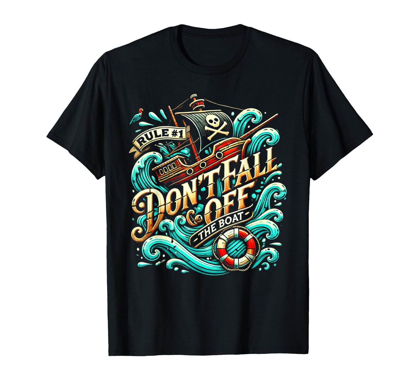 Funny Pirate Freebooter Jolly Roger Pirate Costume T-Shirt