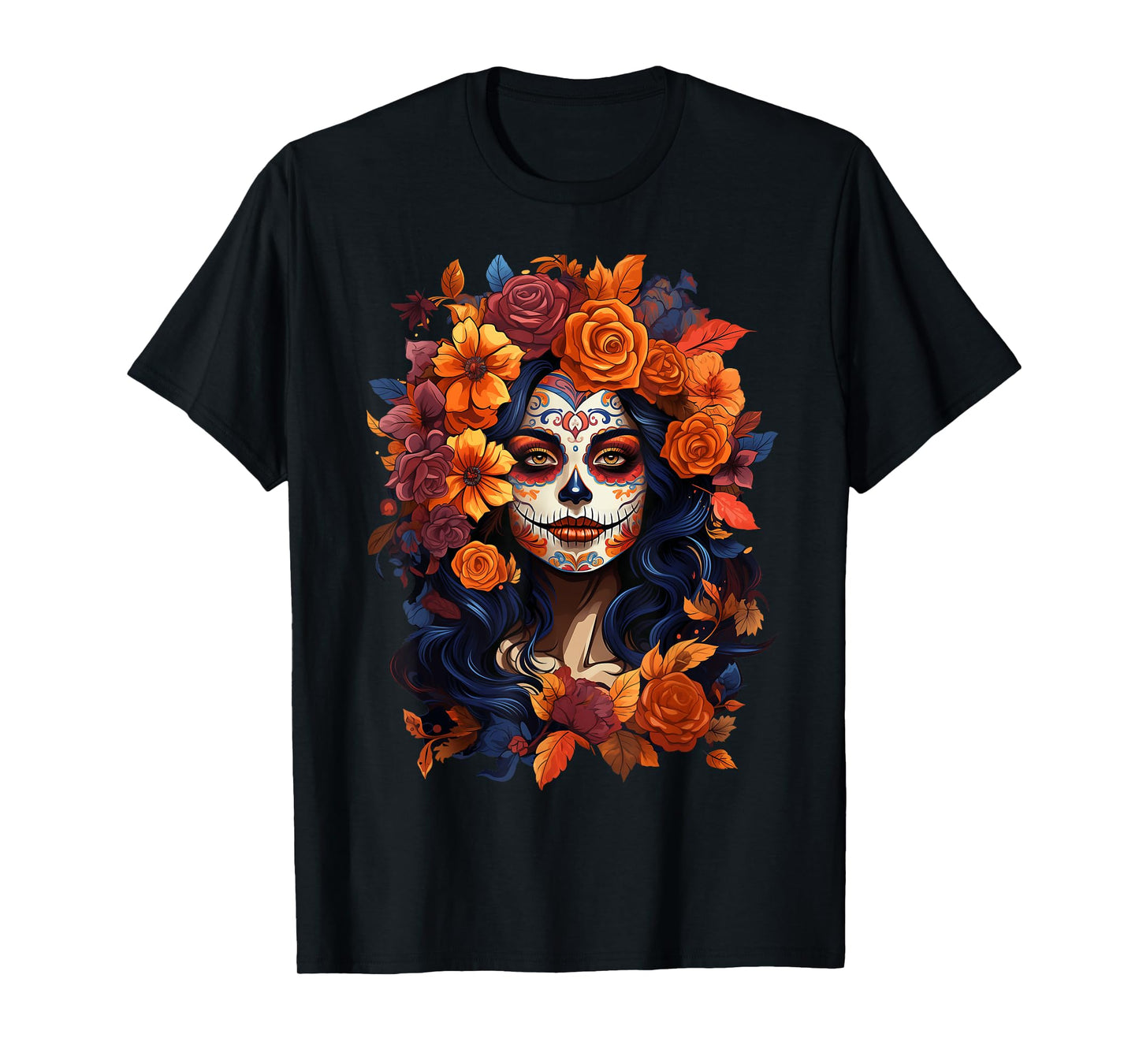 Dia De Los Muertos Mexican Sugar Skull Day Of The Dead Women T-Shirt