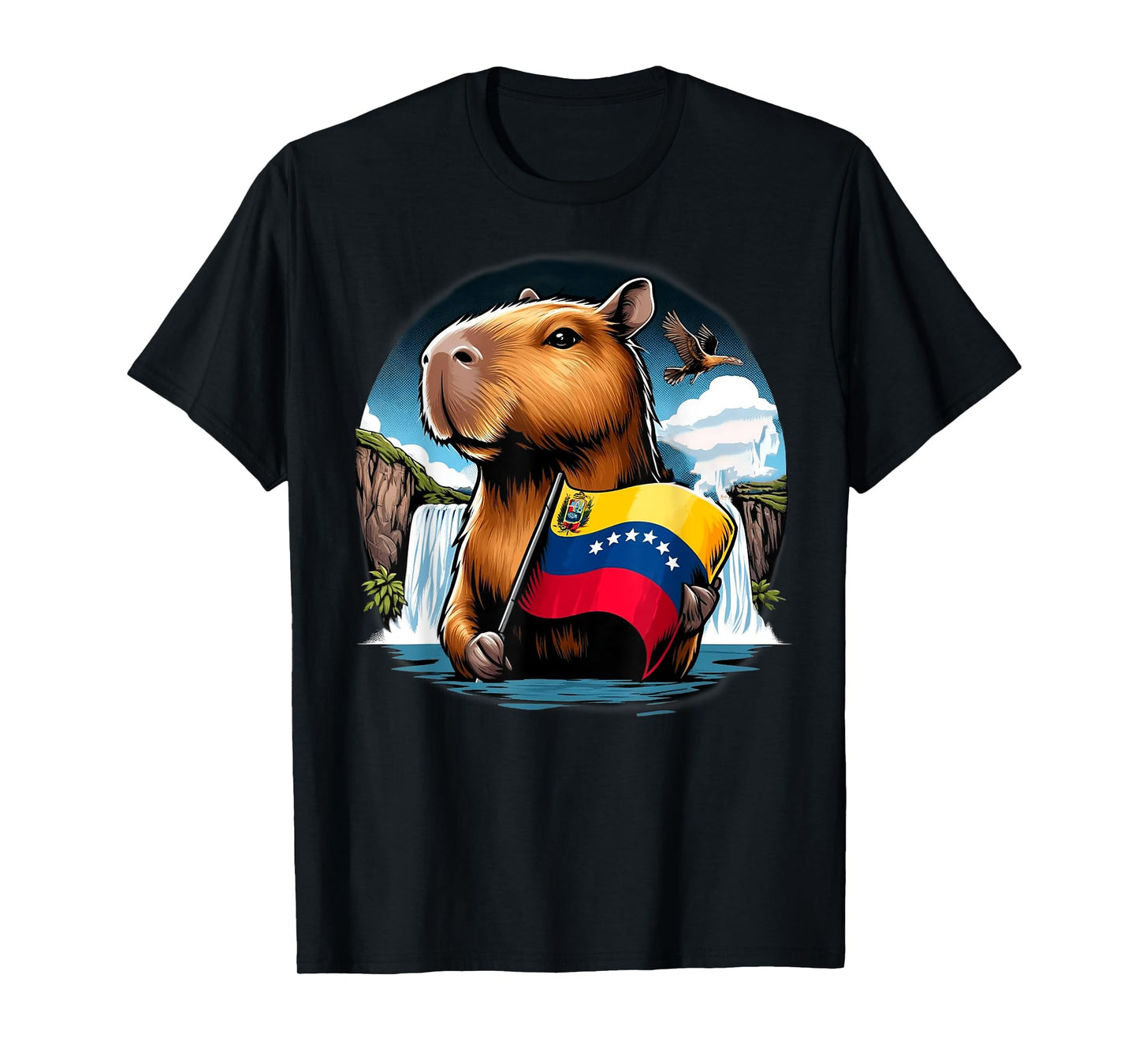 Capybara Venezuela Flag Animal Independence Show Outfit T-Shirt