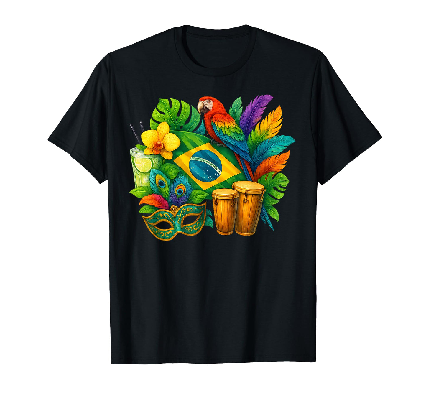 Brazil Flag Vacation Travel Brazilian Culture Men Women Kids T-Shirt