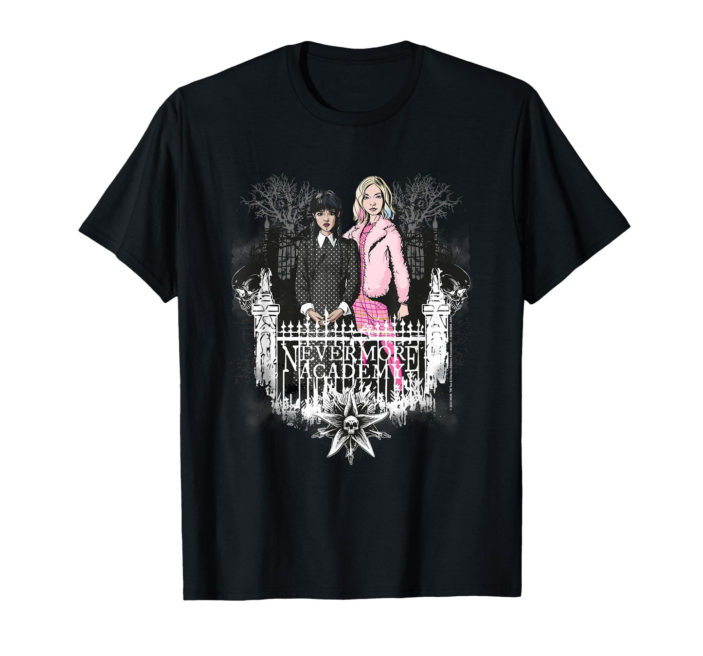 Wednesday Nevermore Academy Wednesday & Enid T-Shirt