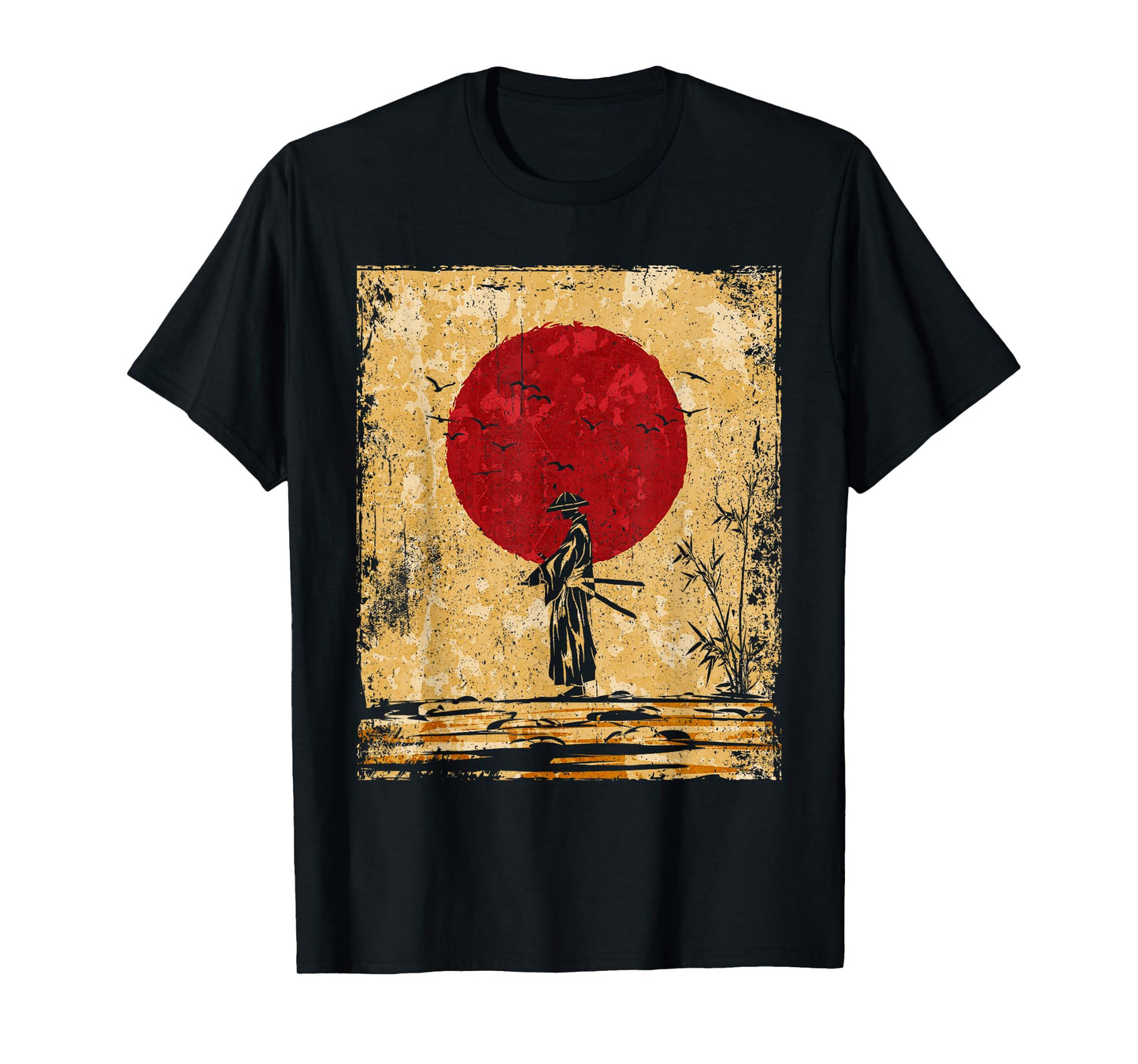 Samurai Japanese Art Vintage Fighter Retro T-Shirt