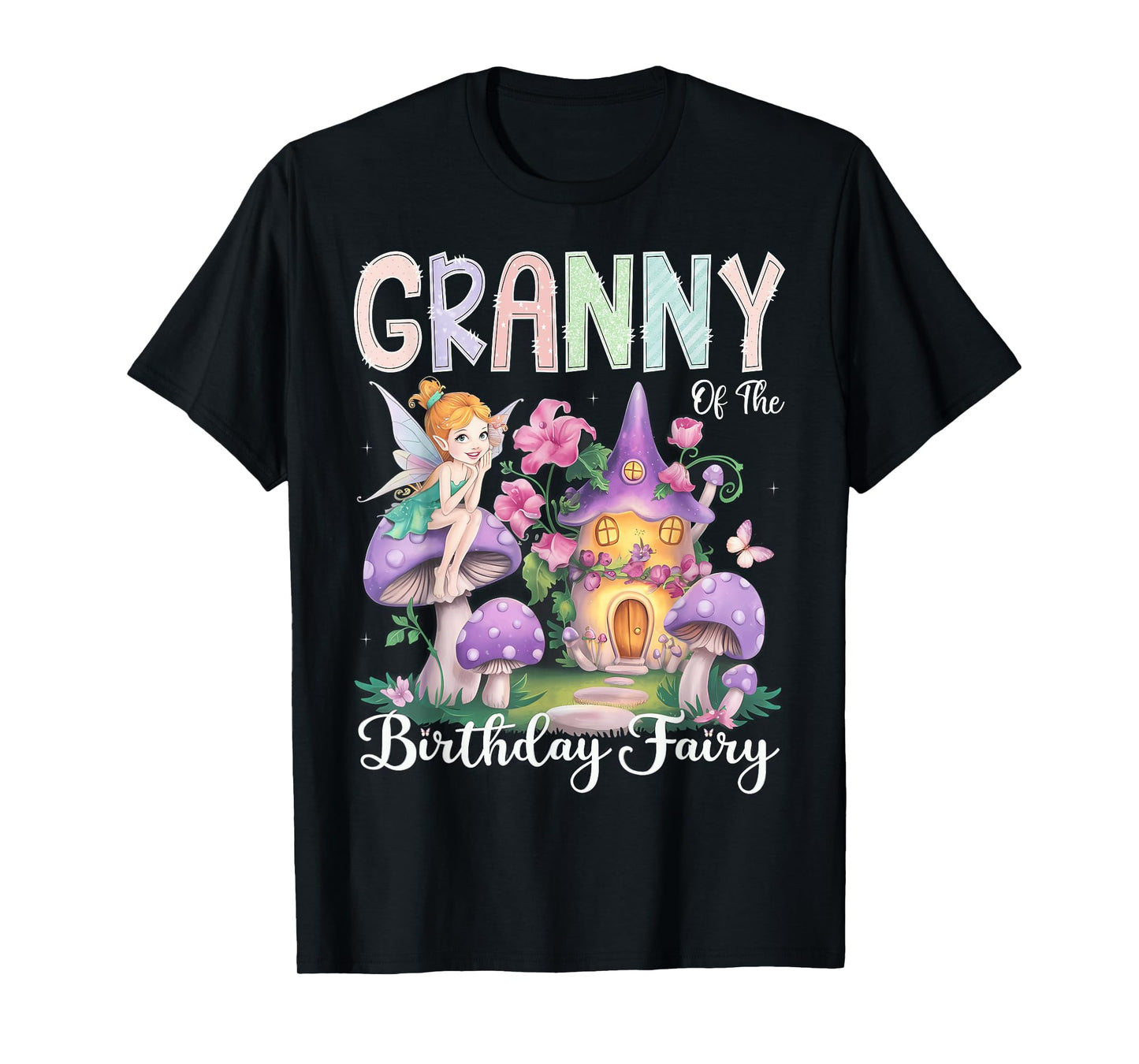 Granny Of The Birthday Fairy 1St Birthday Girl Party T-Shirt