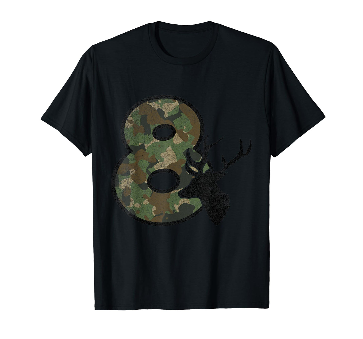 Country Boys Camo 8 Eight Year Old Birthday Deer Hunter T-Shirt