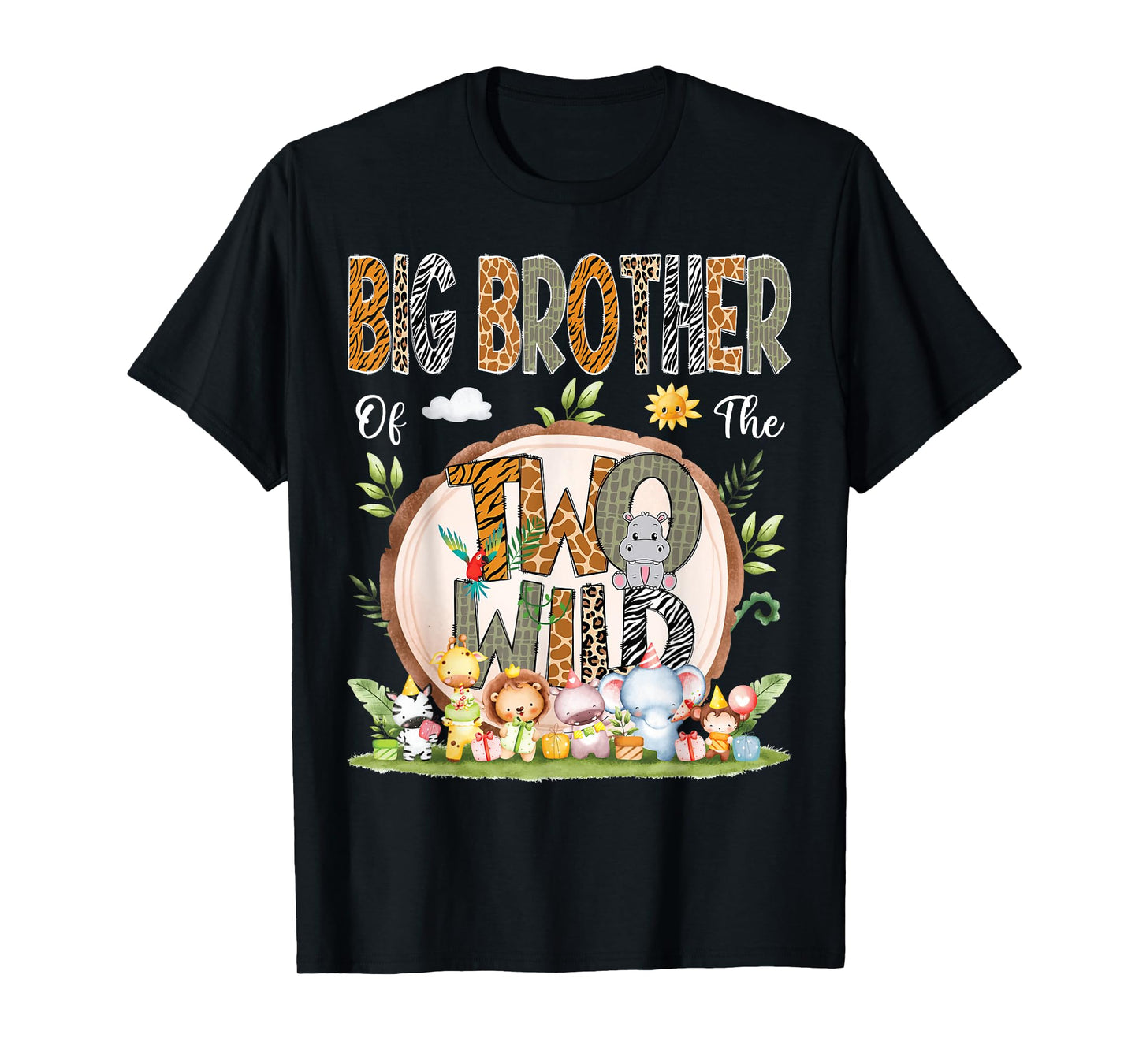 Big Brother Of The Two Wild Animal Safari 2Nd Birthday Party T-Shirt