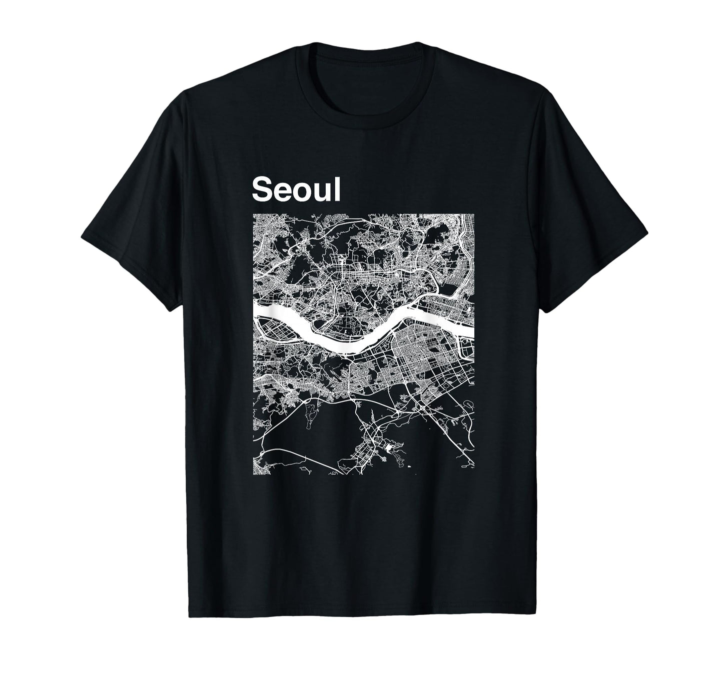 Seoul South Korea Classic City Map Graphic T-Shirt