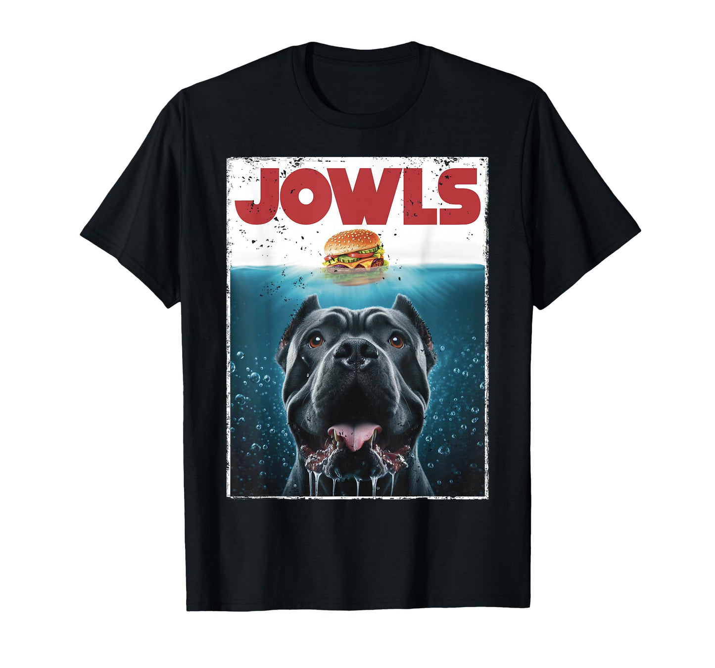 Funny Cane Corso Jowls Top, Drool Burger, Dog Mom, Dog Dad T-Shirt