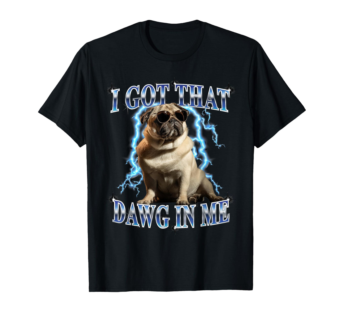 Funny Mens & Womens Retro Vintage Heavy Metal Pug Dog Lover T-Shirt
