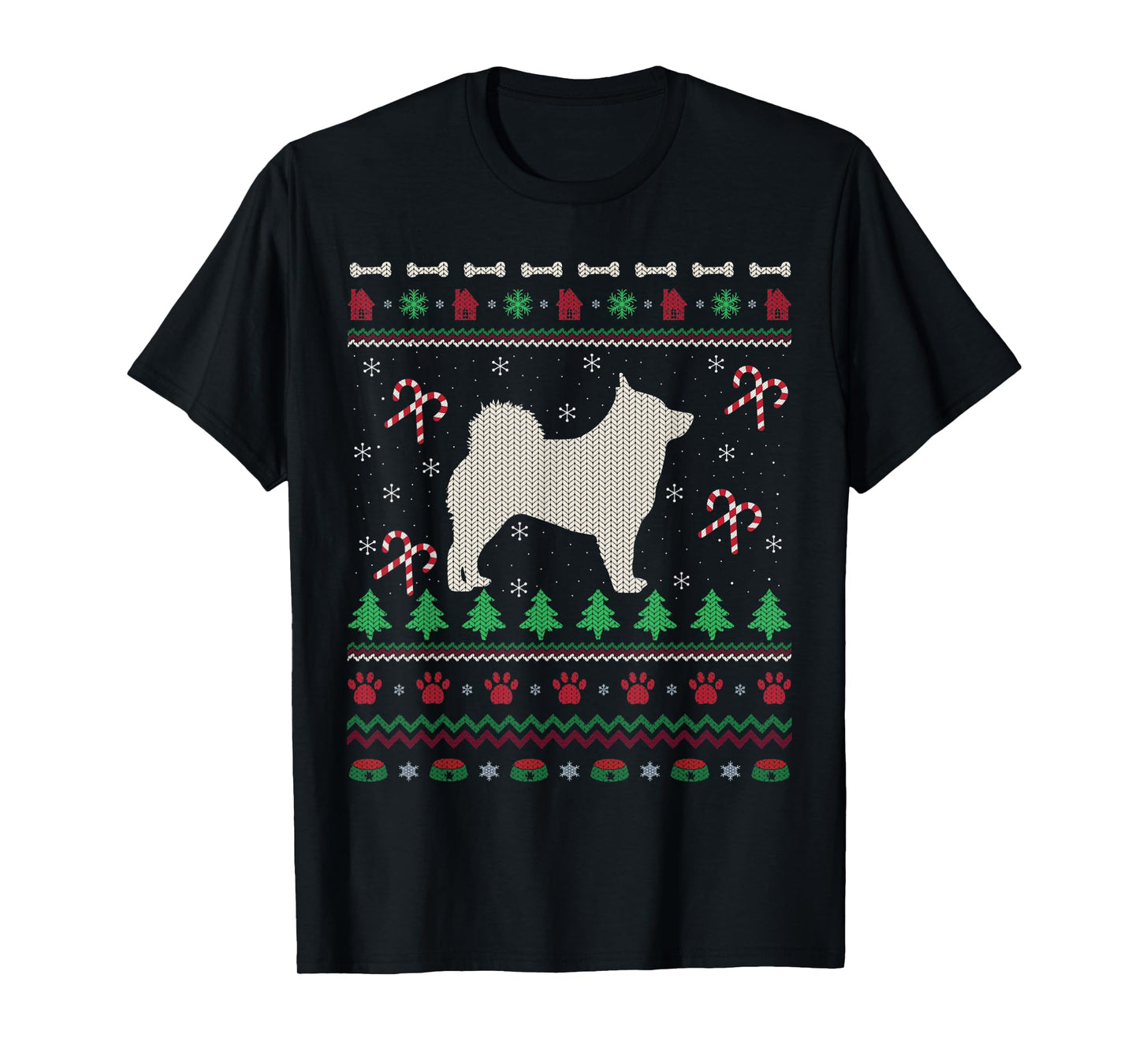 Schipperke Dog Lover Xmas Ugly Schipperke Christmas Men Women Kids T-Shirt