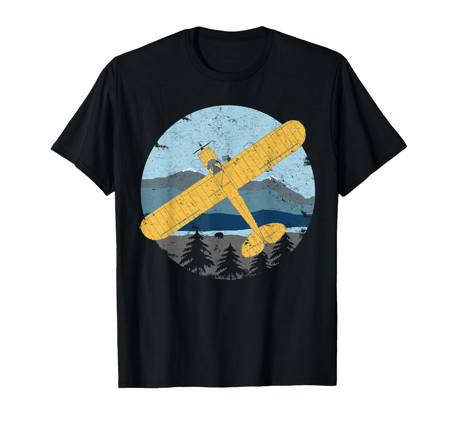 Cub Light Airplane Vintage Retro Bushflying Pilot T-Shirt