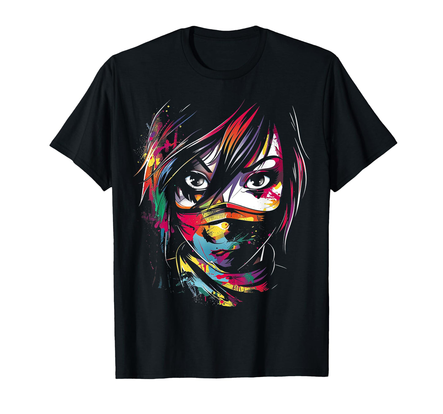 Anime Manga Motif Colorful Artwork Anime T-Shirt