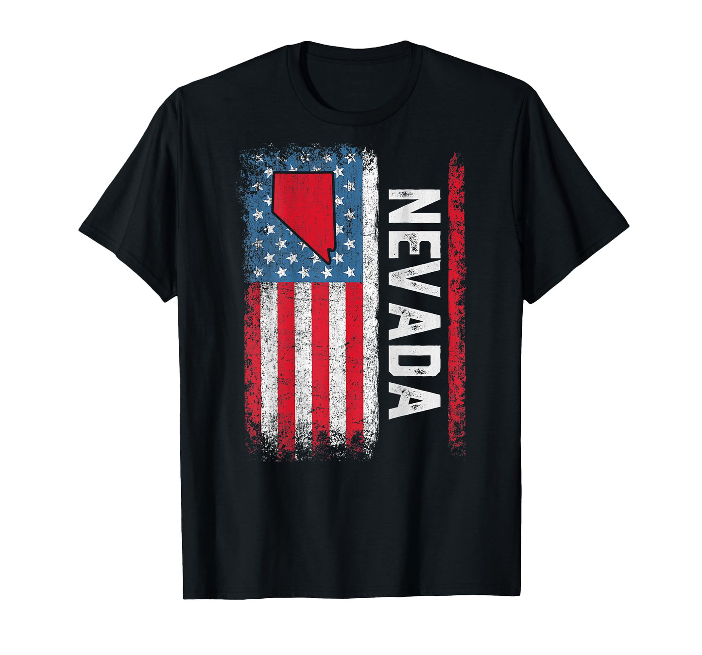 Vintage Nevada State USA Flag Shirt Nevada (On Back) T-Shirt