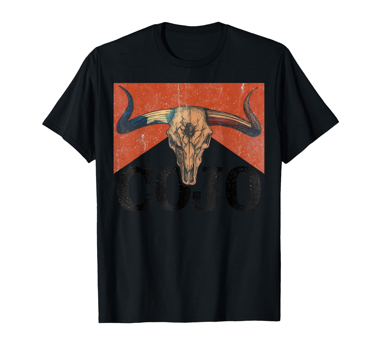 Vintage Cojo Western Skull Country Gift for Men Women Kid T-Shirt