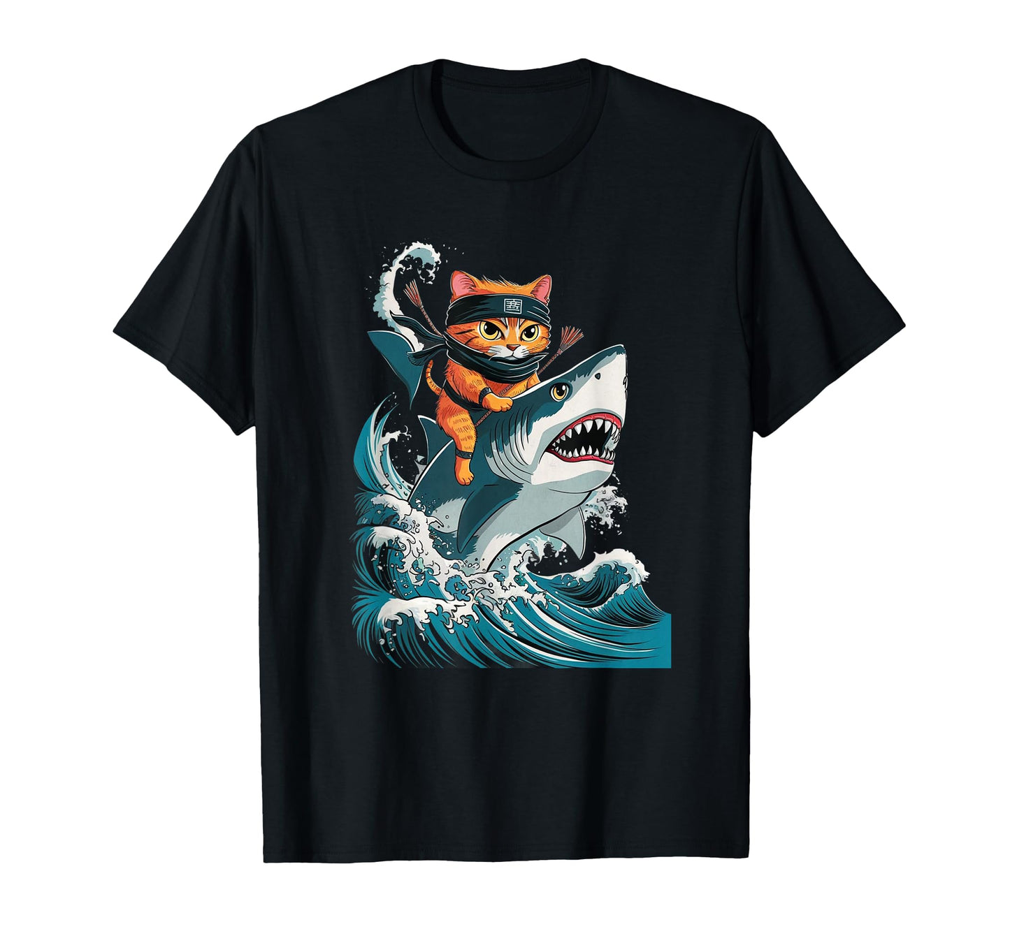 Samurai Cat Ninja Aesthetic Japanese Katana Tokyo culture Men Women Kids T-Shirt