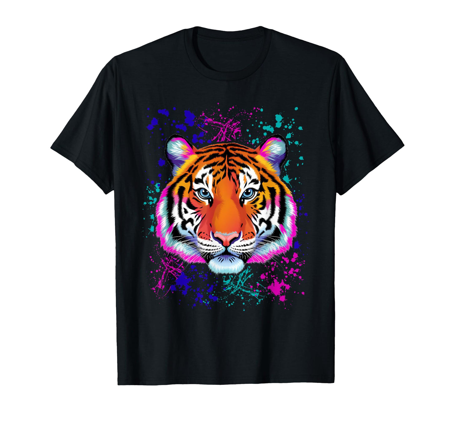 Colorful Tiger Graphic T-Shirt