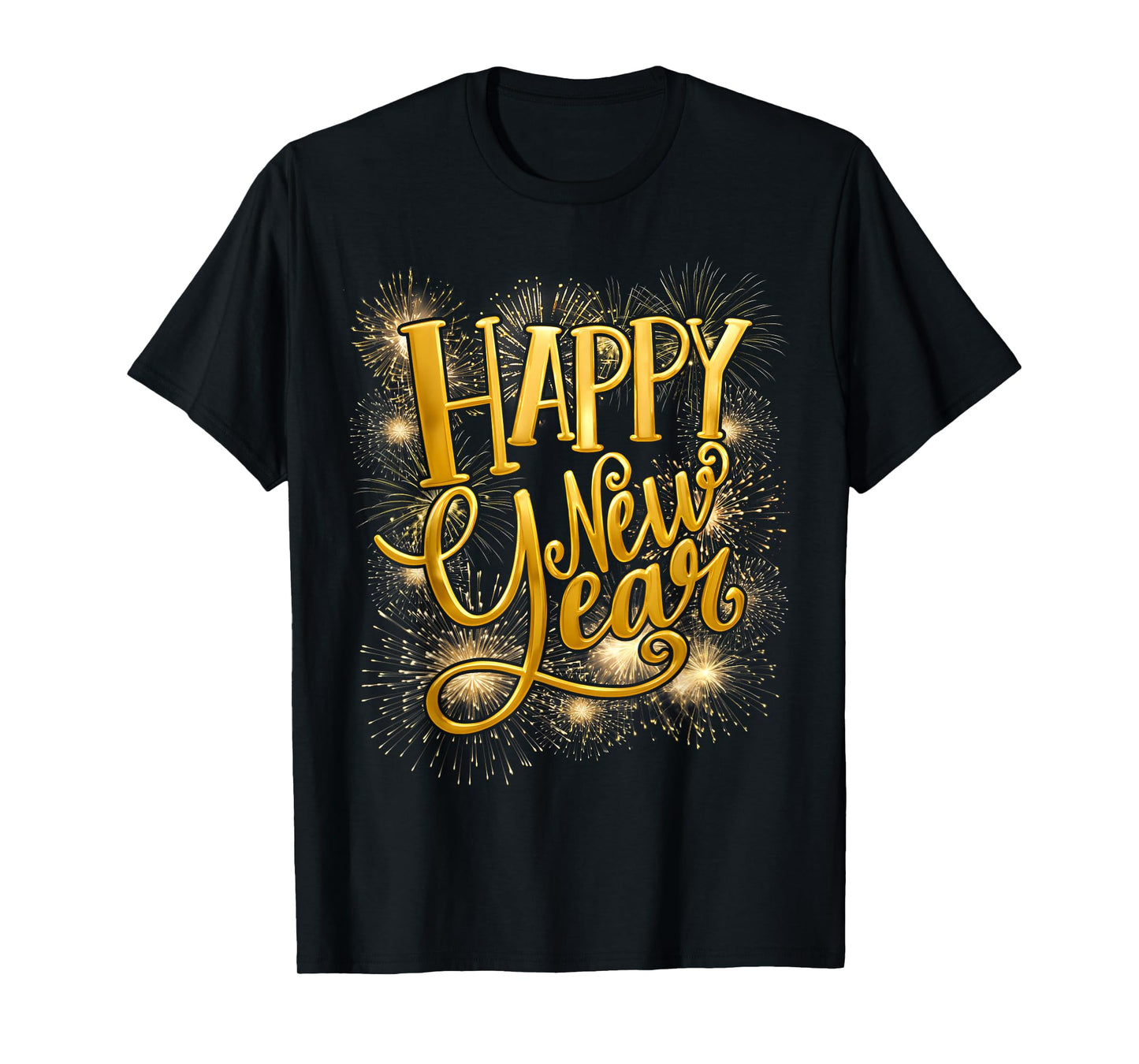 Happy New Year Fire Work Family Matching Men Women Kid T-Shirt