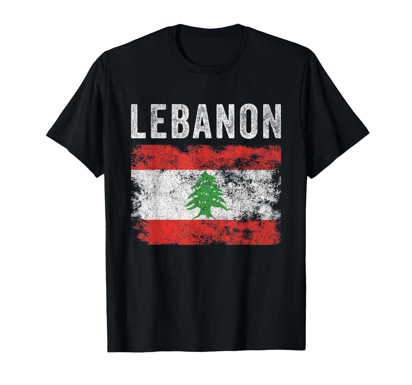 Lebanon Flag Distressed - Men Women Kids - Lebanese Flag T-Shirt