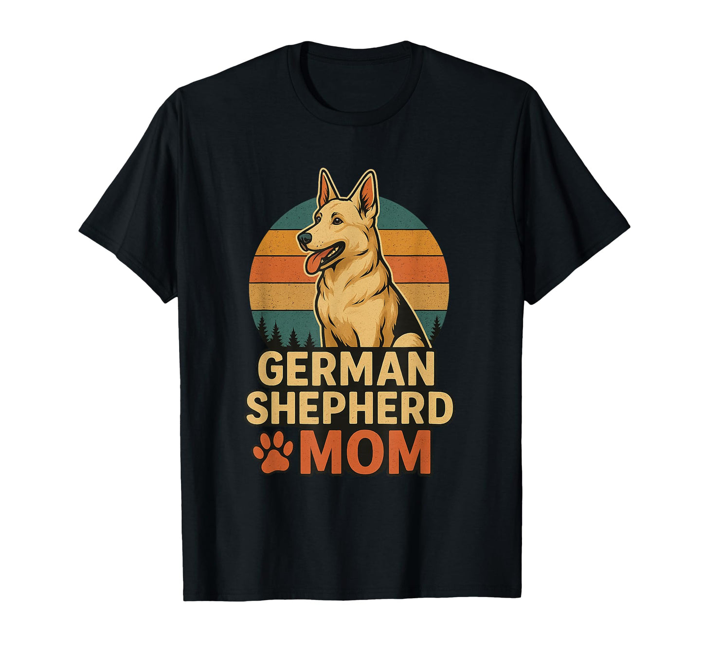 German Shepherd Mom Retro Vintage Dog Lover T-Shirt