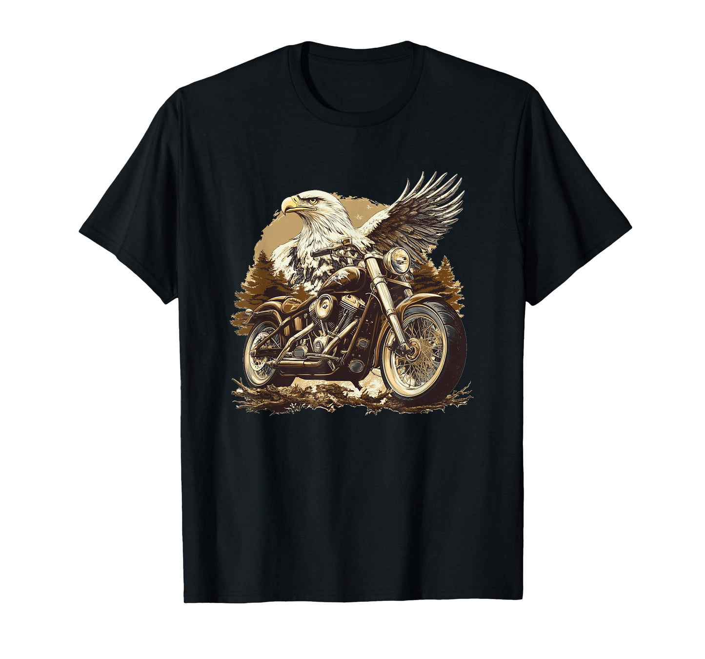 Nice Eagle Biker Costume for Motorcycle Lovers T-Shirt