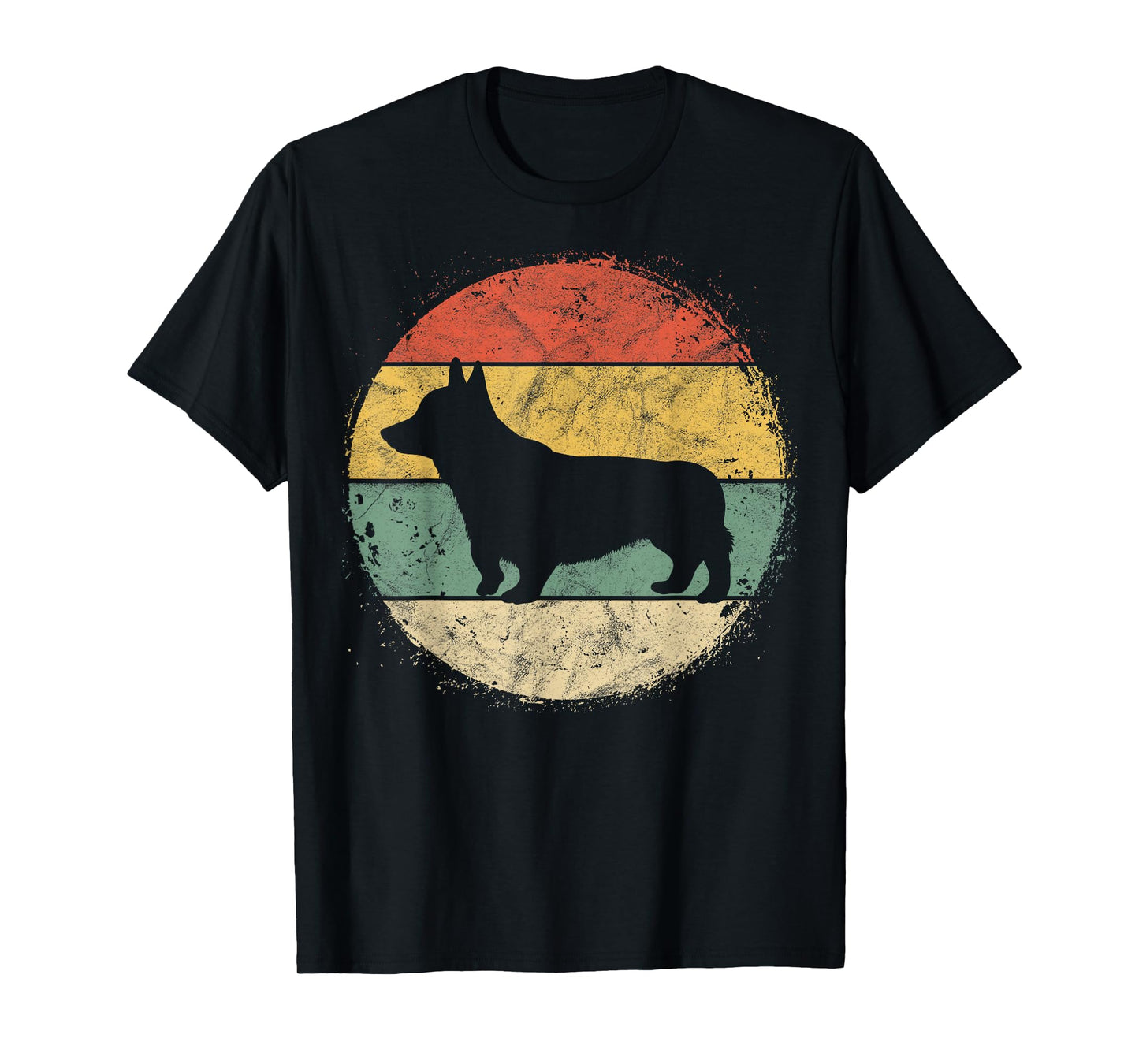 Circular Retro Corgi Owner Gift Welsh Corgi Dad Pet Mom T-Shirt