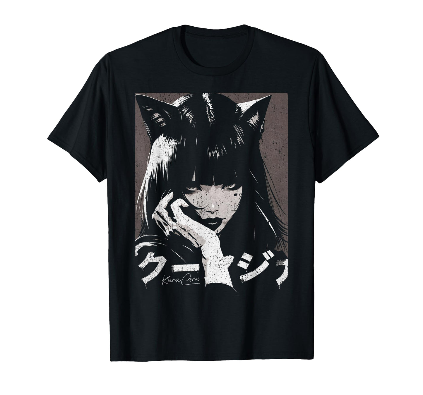 Japanese Streetwear Cyberpunk Y2K Techwear Neko Manga Anime T-Shirt