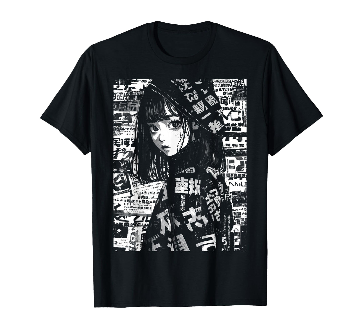 80s 90s Anime Manga Girl Kawaii Grunge Streetwear Harajuku T-Shirt
