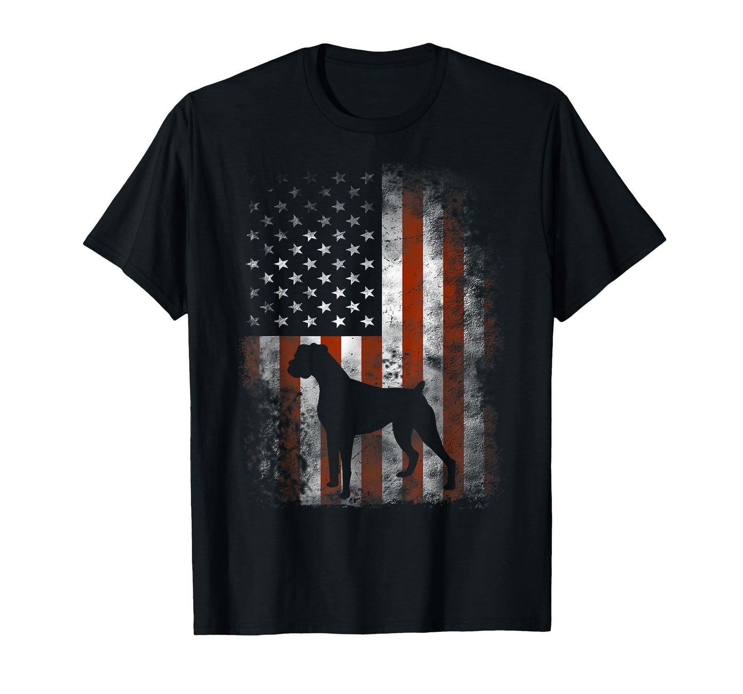 Boxer American Flag Shirt USA 4th of July Dog T-Shirt Gifts T-Shirt