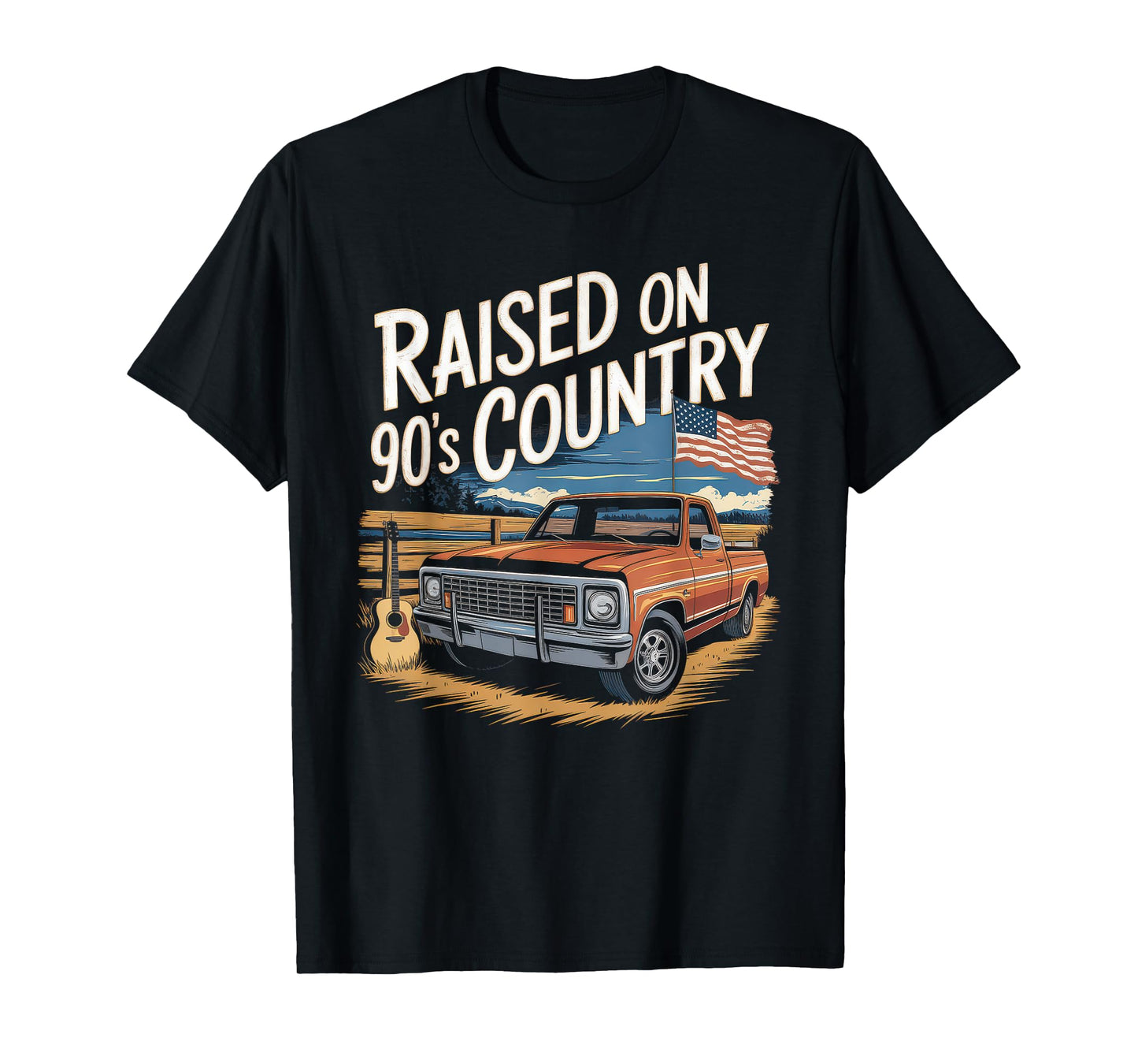 Raised on 90s Country Shirt Womens Music Cowgirl Cowboy T-Shirt