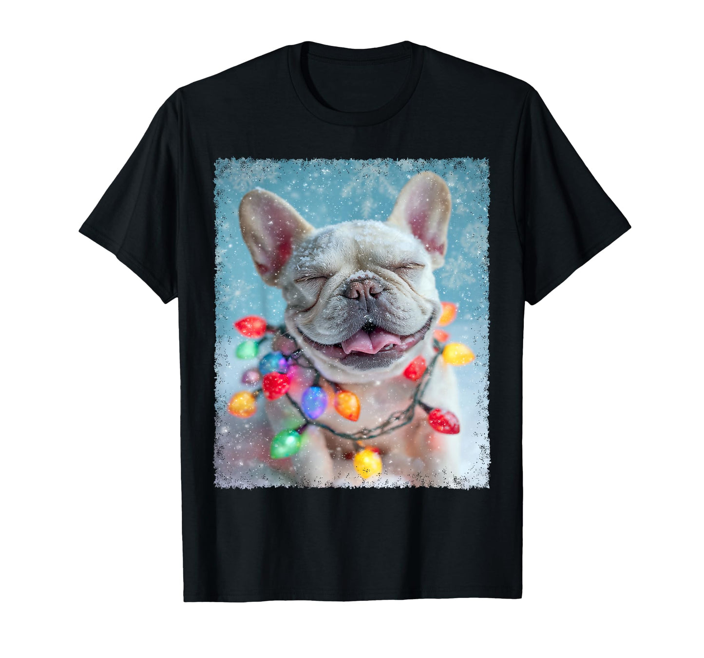 French Bulldog Frenchie Christmas Light T-Shirt