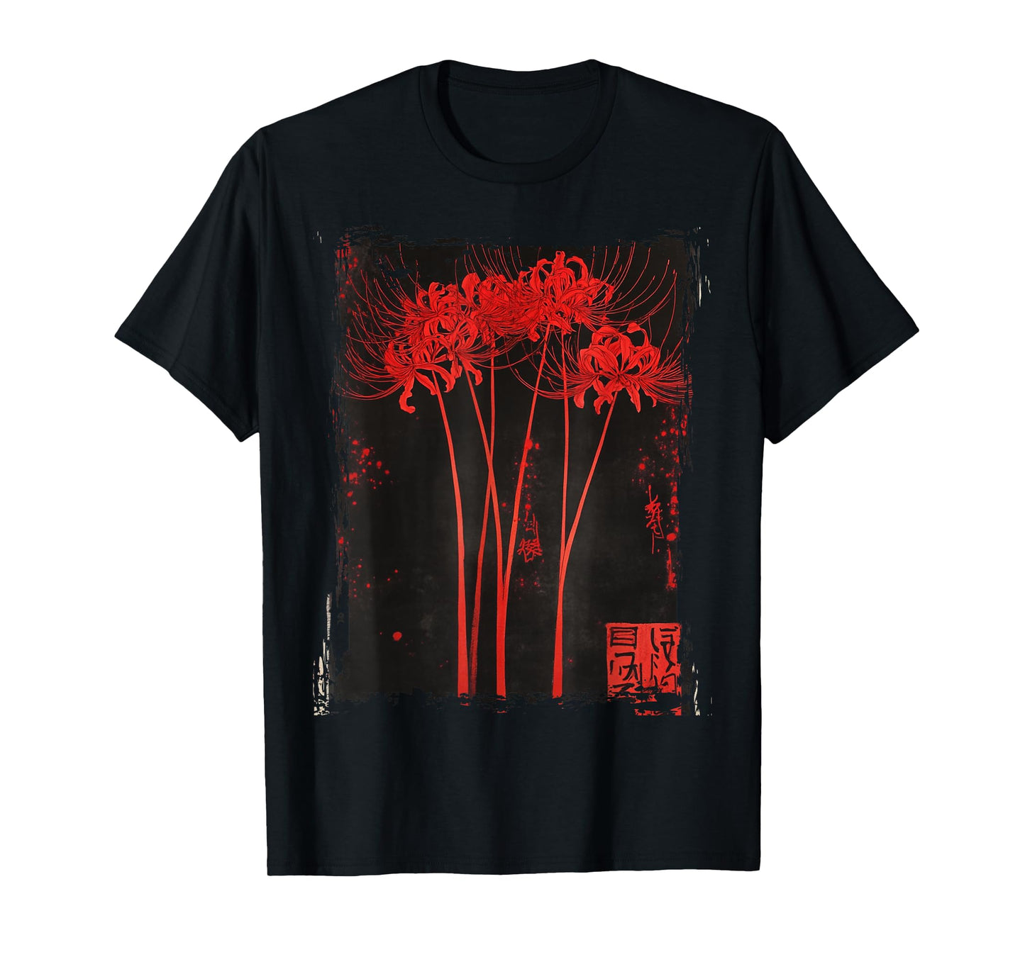 Japanese Spider Lily Anime Aesthetic Flower Soft Grunge T-Shirt