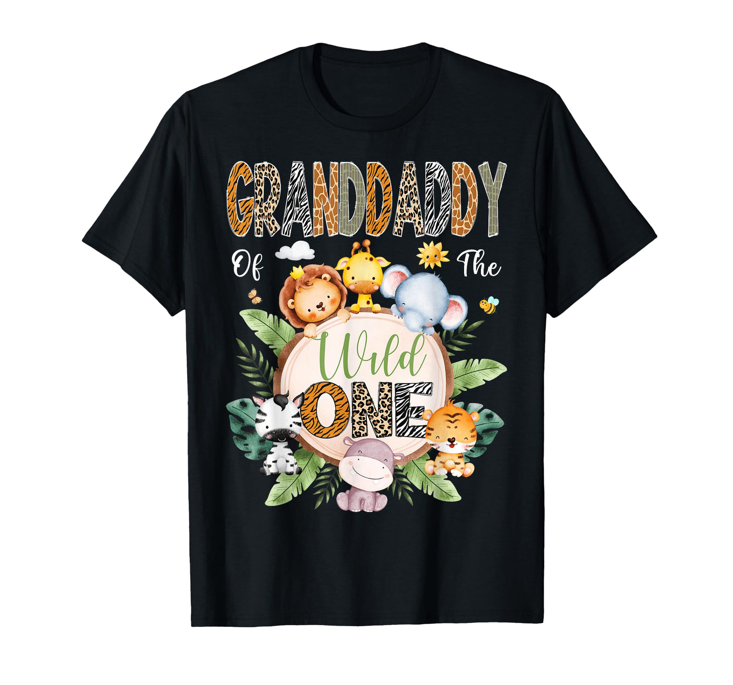 Granddaddy Of The Wild One 1St Birthday Safari Jungle Animal T-Shirt