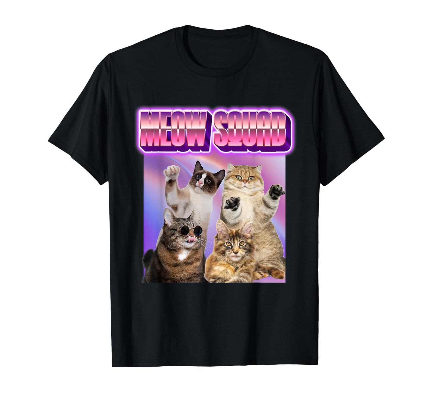 Meow Squad | Retro Vintage MIAU Cat Kitten Felines Team T-Shirt