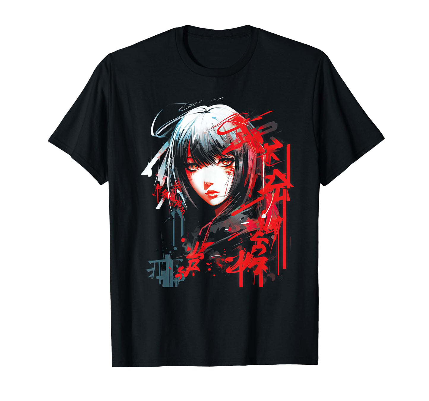 Anime Goth Girl Aesthetic Dark Pastel Edgy Manga T-Shirt