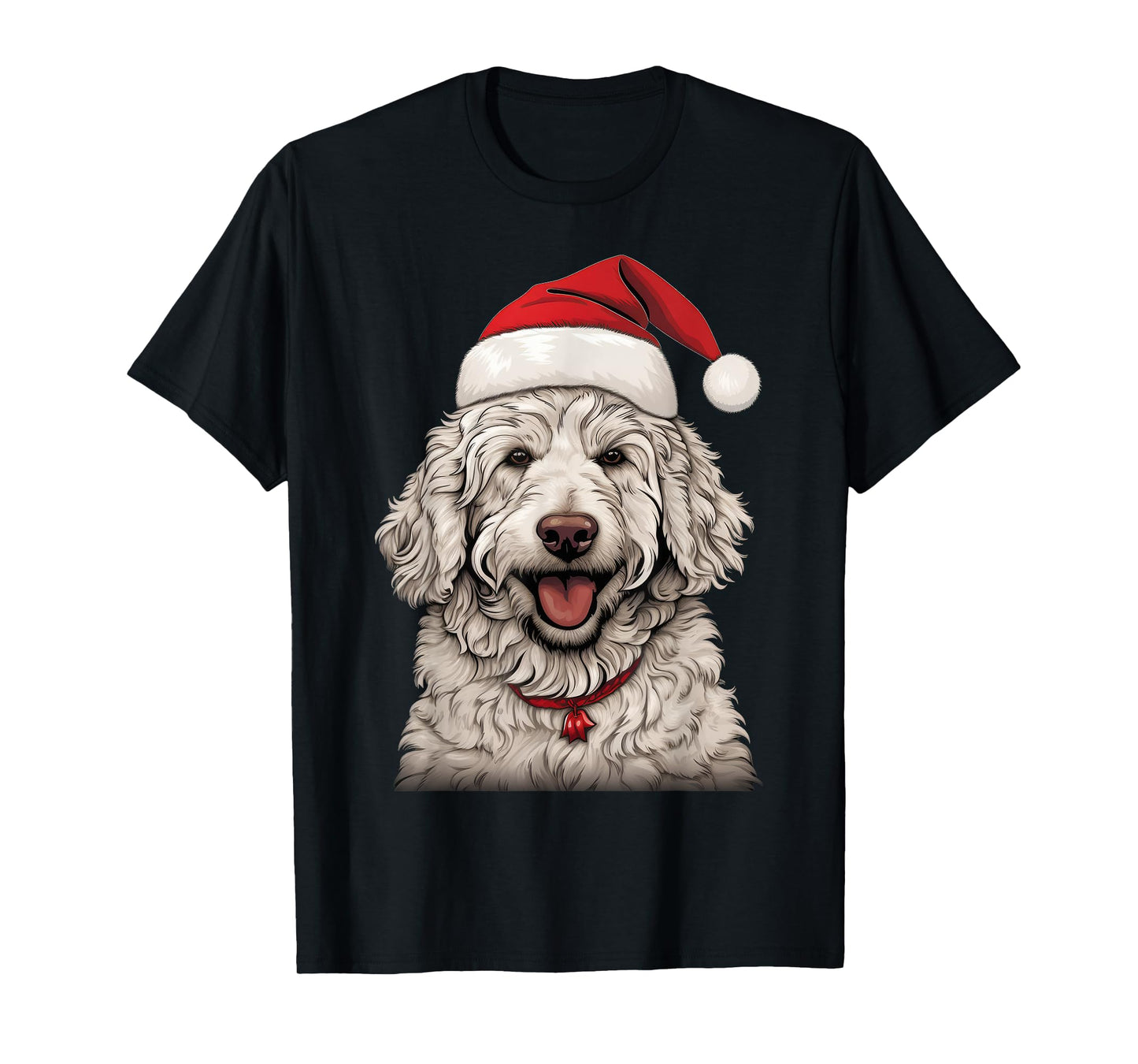 Goldendoodle Santa Claus Hat Christmas Party Xmas Pajama T-Shirt