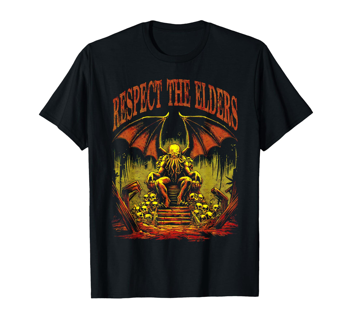 Cthulhu, Respect The Elders Gothic Daemonic Horror Cthulhu T-Shirt
