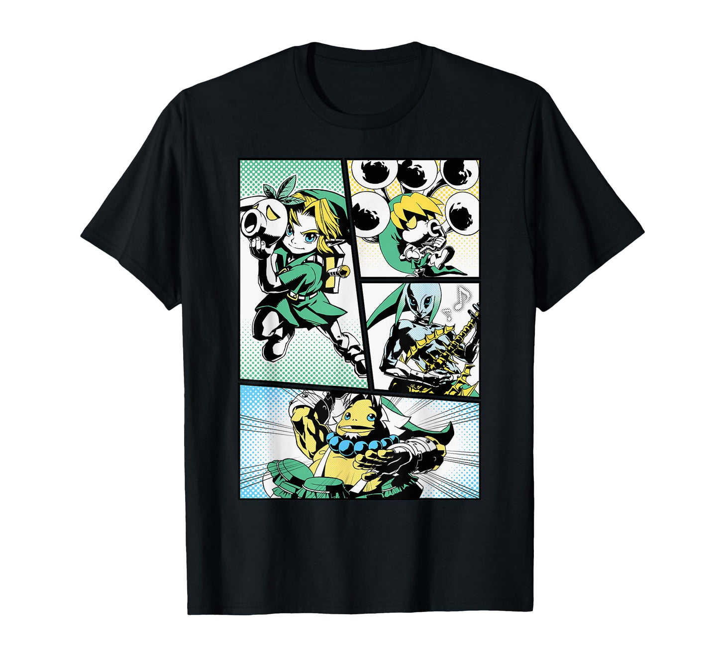 Nintendo Zelda Link Manga Comic Panels Graphic T-Shirt T-Shirt