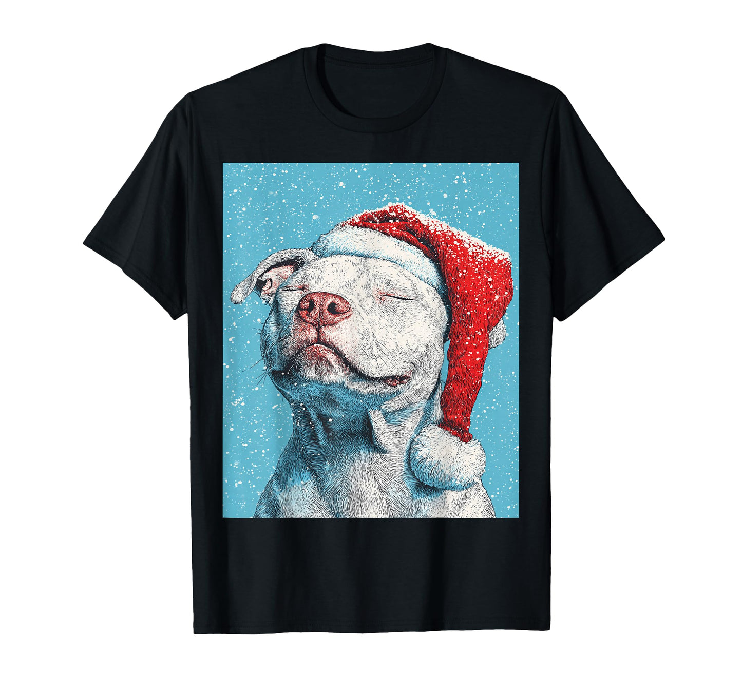 White Pitbull Christmas T-Shirt