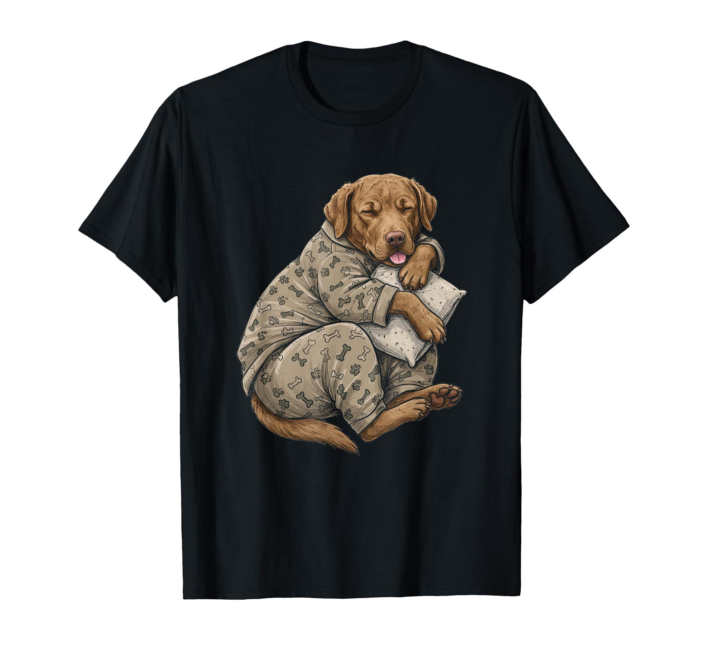Funny Sleepy Chesapeake Bay Retriever Pajama Men Women Kids T-Shirt