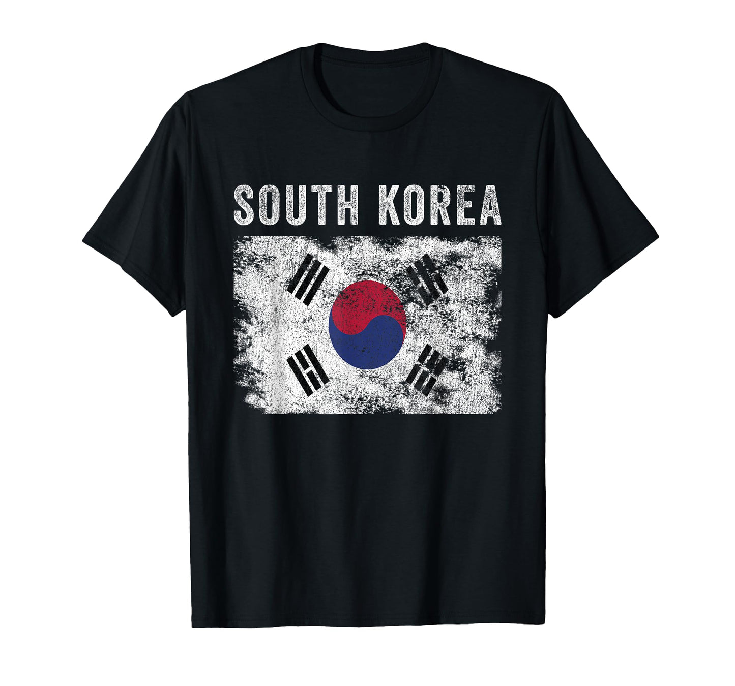 South Korea Flag Distressed - Men Women - South Korean Flag T-Shirt