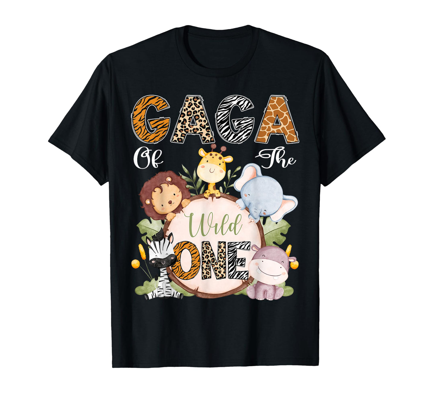 Gaga Of The Wild One 1St Birthday Safari Woodland T-Shirt