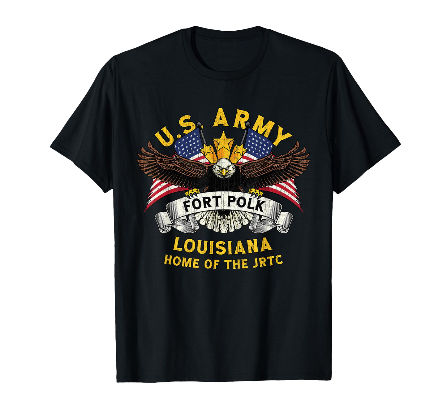 Fort Polk Louisiana LA Vintage Military Base Veterans Day T-Shirt