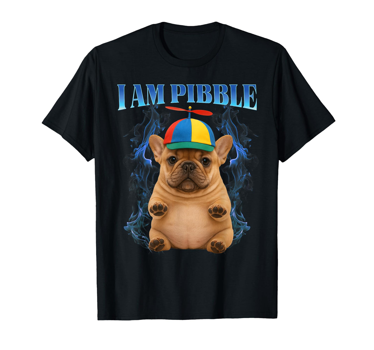 I am Pibble Wearing a Propeller Beanie hat Funny Pibble T-Shirt