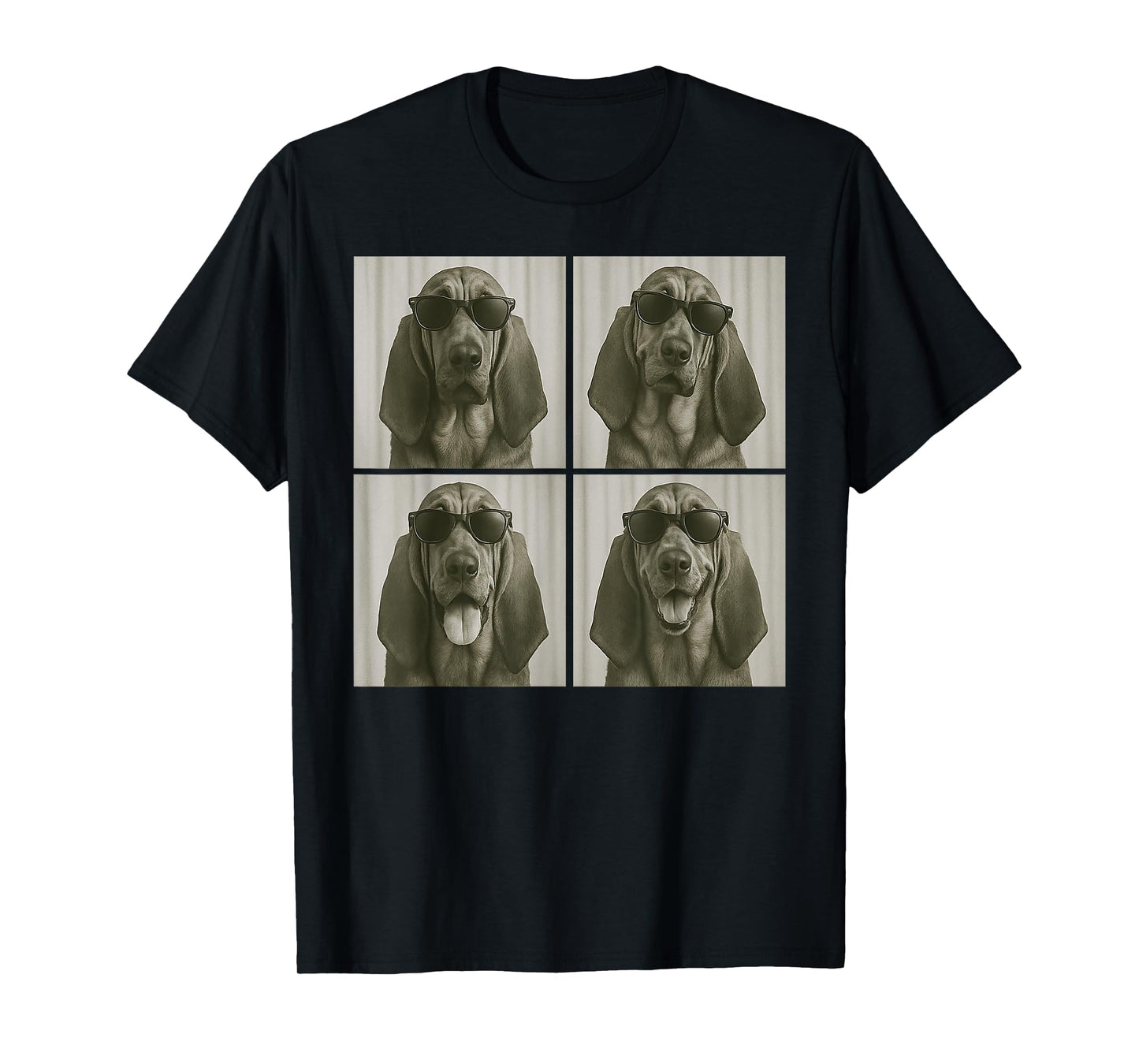 Funny Bloodhound Dog Lover Cute Bloodhound Photo Booth T-Shirt for Men Women Kids